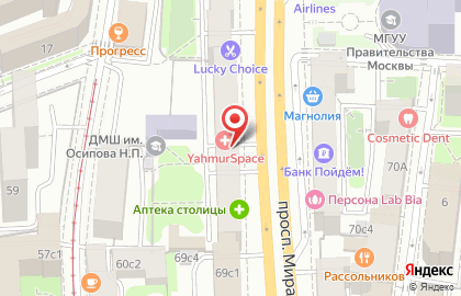 ОАО БАНК УРАЛСИБ на улице Мира на карте