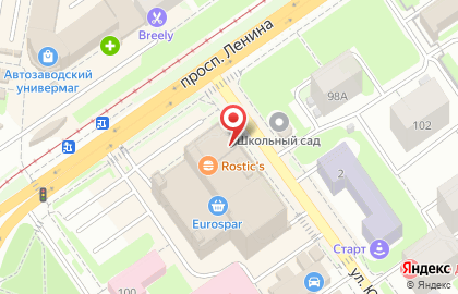 Фитнес-клуб ФизКульт в Автозаводском районе на карте