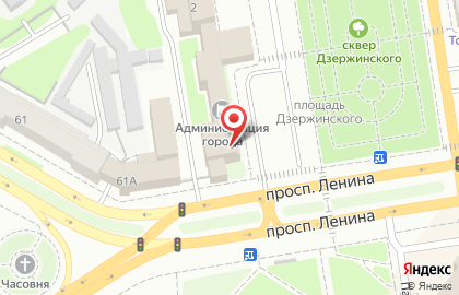 Администрация г. Дзержинска на проспекте Дзержинского на карте