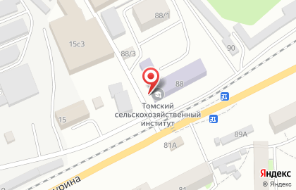 Филиал НГАУ Томский сельскохозяйственный институт в переулке Мичурина на карте