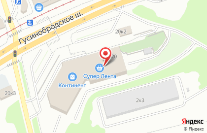 Супермаркет Лента в Новосибирске на карте