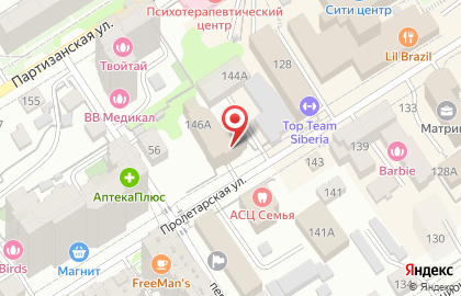 1+1 на Пролетарской улице на карте