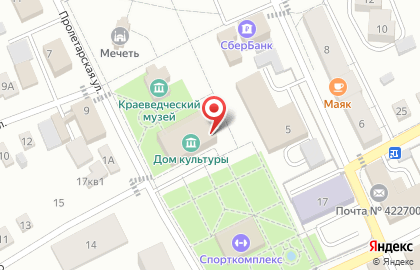 Ст. Высокая Гора Центральный дом культуры на Пролетарской улице на карте