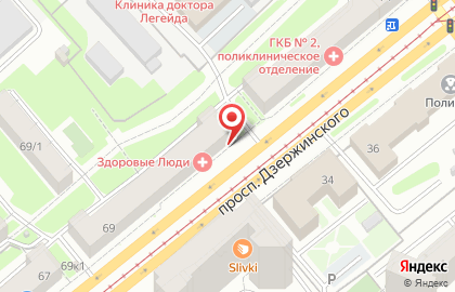 Салон красоты Колибри на проспекте Дзержинского на карте