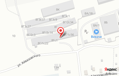 Шиномонтажная мастерская на улице Айвазовского на карте