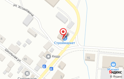 Магазин строительных материалов Строймаркет в Солонцах на карте
