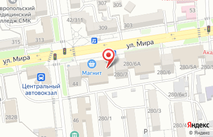 Банкомат Московский Индустриальный Банк на улице Мира на карте