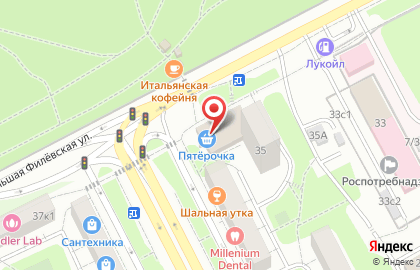 Супермаркет Пятёрочка в Москве на карте