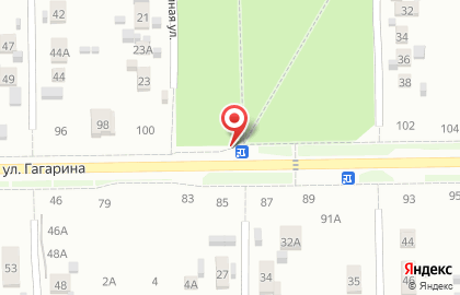 Продовольственный магазин Омега на улице Гагарина на карте