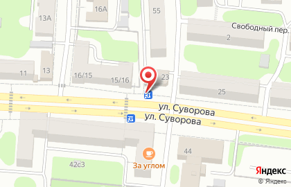 Автомат по продаже артезианской воды Природная Вода на улице Суворова на карте
