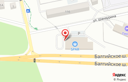 Супермаркет Spar на Балтийском шоссе на карте