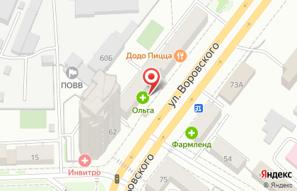 Уральский банк Сбербанка России на улице Воровского, 60 на карте