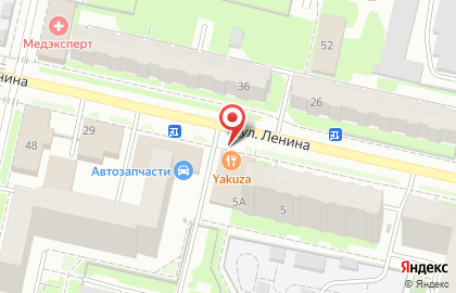 Ресторан Yakuza на улице Ленина на карте