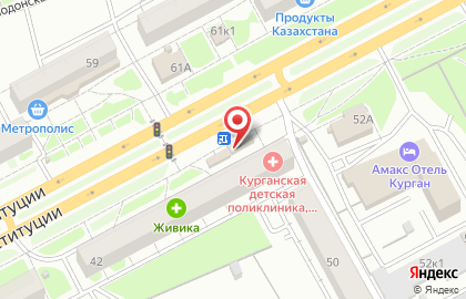 Магазин и киоск Хлебный дом на улице Конституции на карте