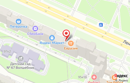 Супермаркет Магнит на Ленинском проспекте, 95 к 1 на карте