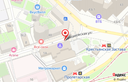 Атриа на Динамовской улице на карте