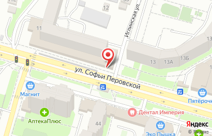 Сеть семейных кафе Домовенок на улице Софьи Перовской на карте
