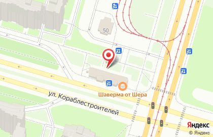 Магазин кондитерских и хлебобулочных изделий на улице Кораблестроителей на карте