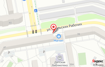 Супермаркет Магнит в Екатеринбурге на карте