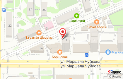 ОАО Банкомат, АКБ Абсолют Банк на улице Маршала Чуйкова на карте