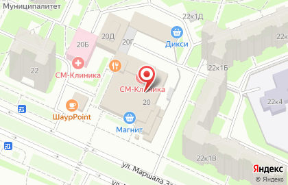 Organza на улице Маршала Захарова на карте