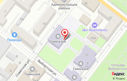Гимназия в Санкт-Петербурге на карте