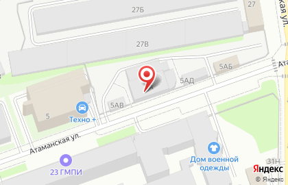Атаманская 5А на карте