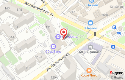 Автоматизированный пункт выдачи товаров PickPoint на улице Лермонтова на карте