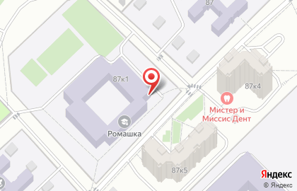 Частная средняя общеобразовательная школа Ромашка на Мичуринском проспекте на карте