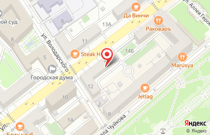 Магазин Планета цветов в Центральном районе на карте