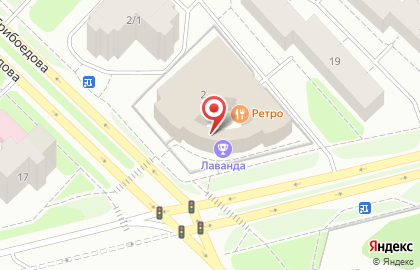 Боулинг-центр на улице Грибоедова на карте