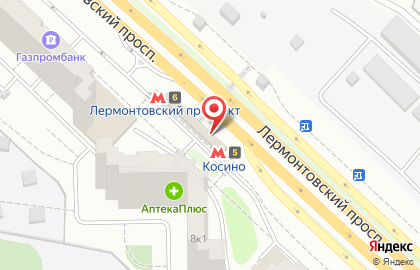 Станция Лермонтовский проспект на карте