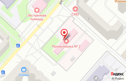 Поликлиника №2 Городская клиническая больница им. Н.И. Пирогова на карте