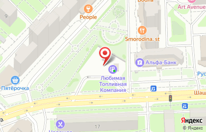АЗС ЛТК в Октябрьском округе на карте