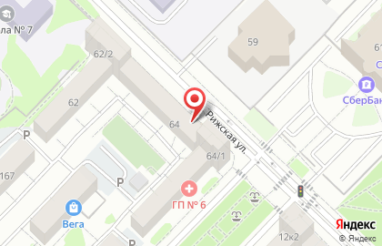 Салон красоты Нина на Рижской улице на карте