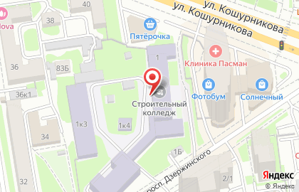 Березовая роща, ТСЖ на проспекте Дзержинского на карте