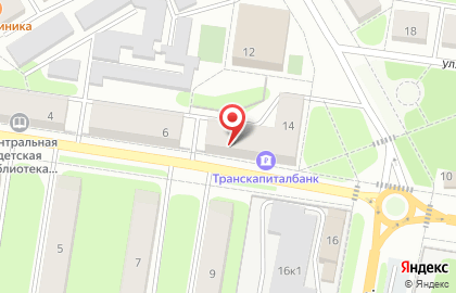Банкомат АКБ Транскапиталбанк, Пермский филиал на Школьной улице в Краснокамске на карте