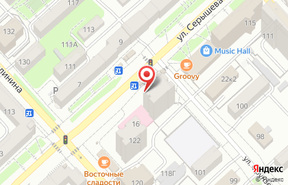 Милена на улице Серышева на карте