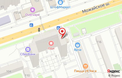 Банкомат ЮниКредит Банк на Можайском шоссе в Одинцово на карте