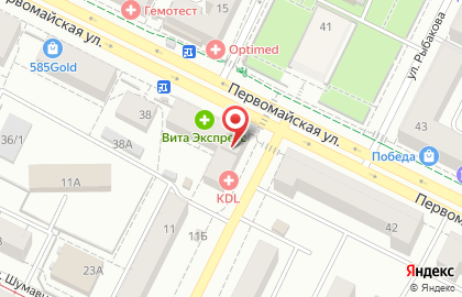 Ювелирная лавка на Первомайской улице на карте