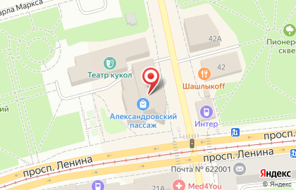 Adidas на проспекте Ленина на карте