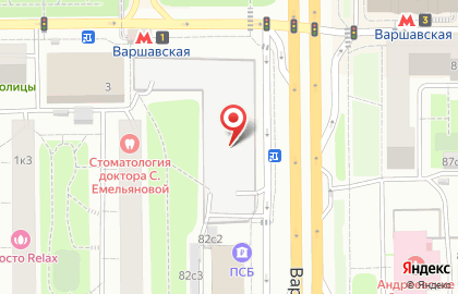 Ремонт квартир в Москве на Варшавском шоссе на карте