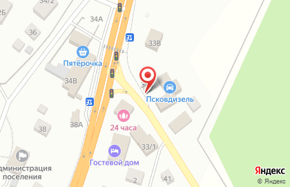 Магазин автозапчастей в Пскове на карте