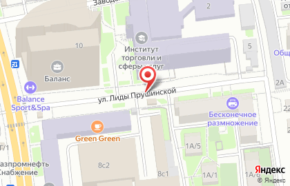 Кофейня Green Green в Железнодорожном районе на карте