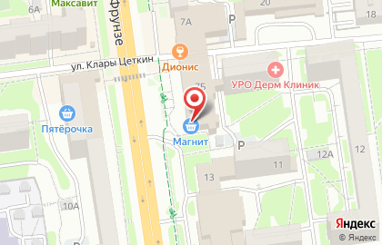 Супермаркет Магнит в Туле на карте