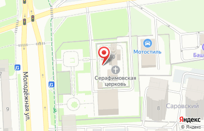 Храм Серафима Саровского в Ижевске на карте