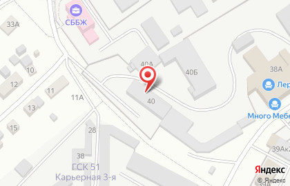 Вираж в Индустриальном районе на карте