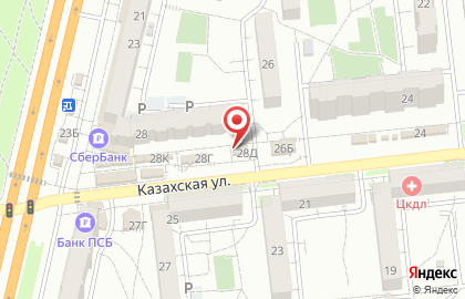 Магазин Волгоградский Мясокомбинат на Казахской улице на карте