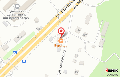 Развлекательный комплекс Веранда на улице Чайковского на карте