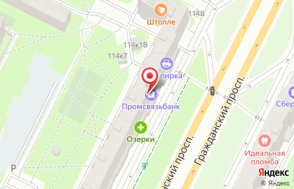 ПСБ на Гражданском проспекте на карте
